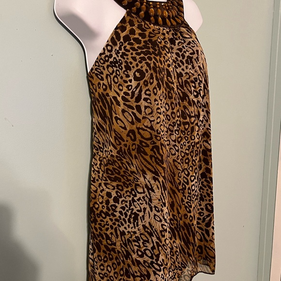 Ultra Pink Blouse Sleeveless Liner Animal Print Size Large - Picture 8 of 16